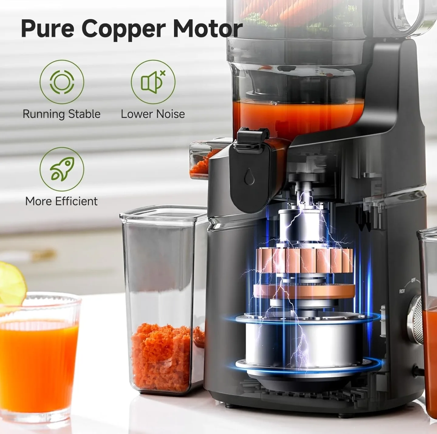 Amzchef Slow Juicer - Like New! image indicator(4)