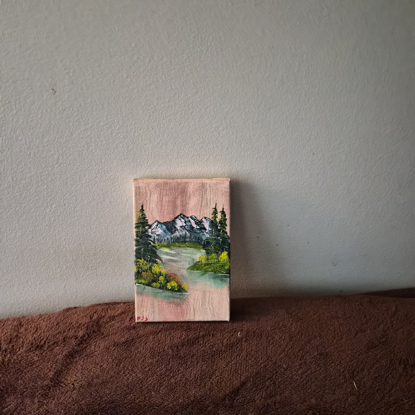 Miniature Mountain Landscape Painting - photo 3