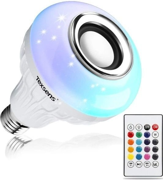 LED Light Bulb Bluetooth Speaker, 6W E26 RGB Changing