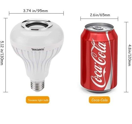 LED Light Bulb Bluetooth Speaker, 6W E26 RGB Changing - photo 3