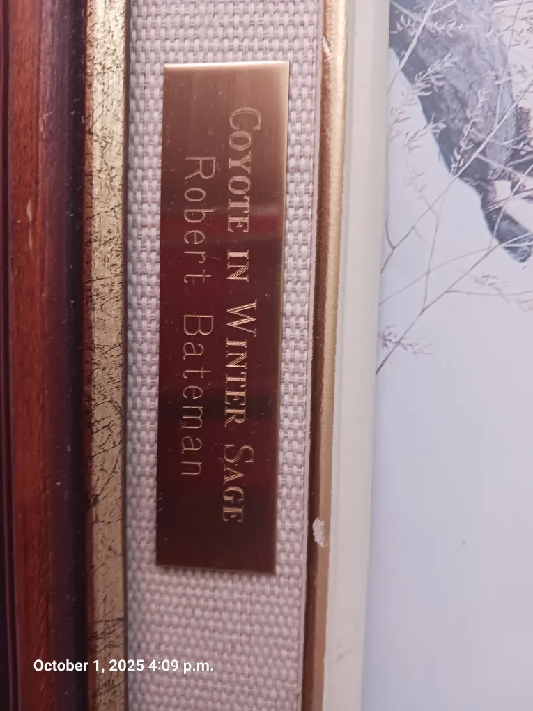 Robert Bateman "Coyote in Winter Sage" Print image indicator(2)