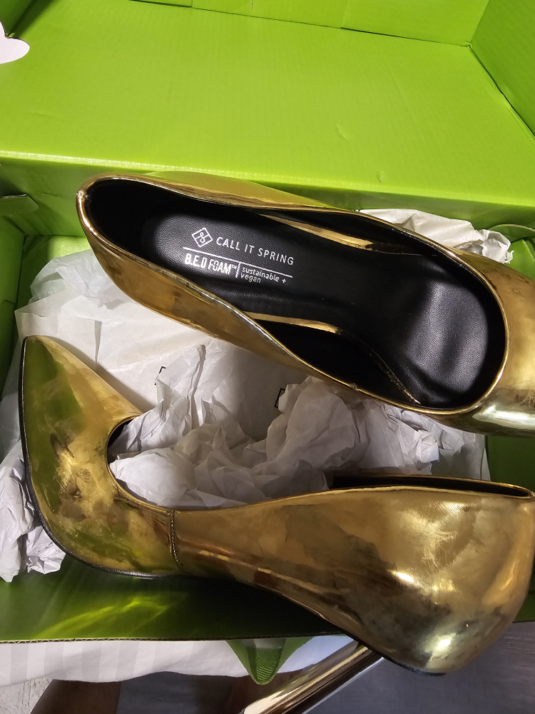 Call It Spring Thrive Gold Heels - Size 7.5 - photo 2