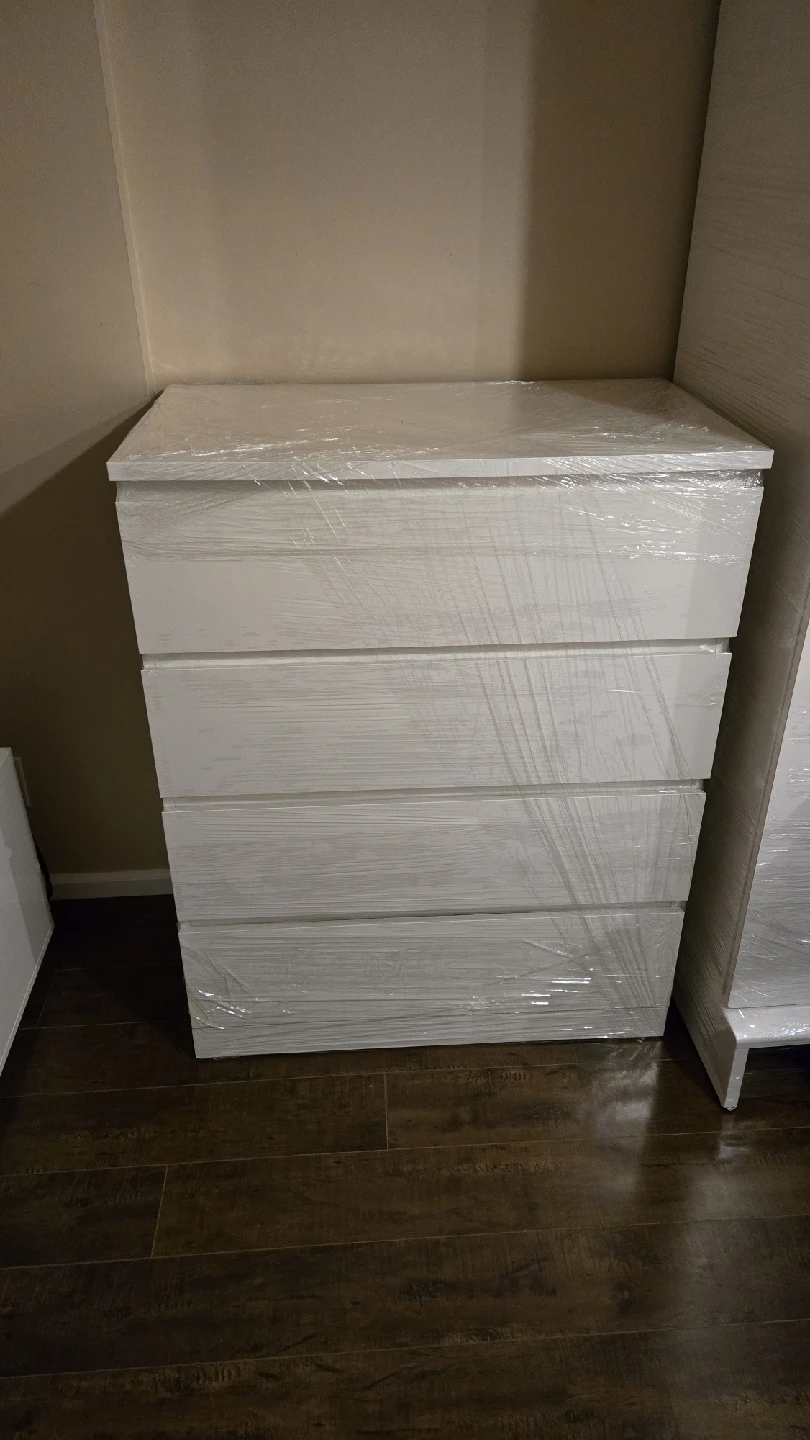 IKEA Malm White 4-Drawer Dresser - photo 2