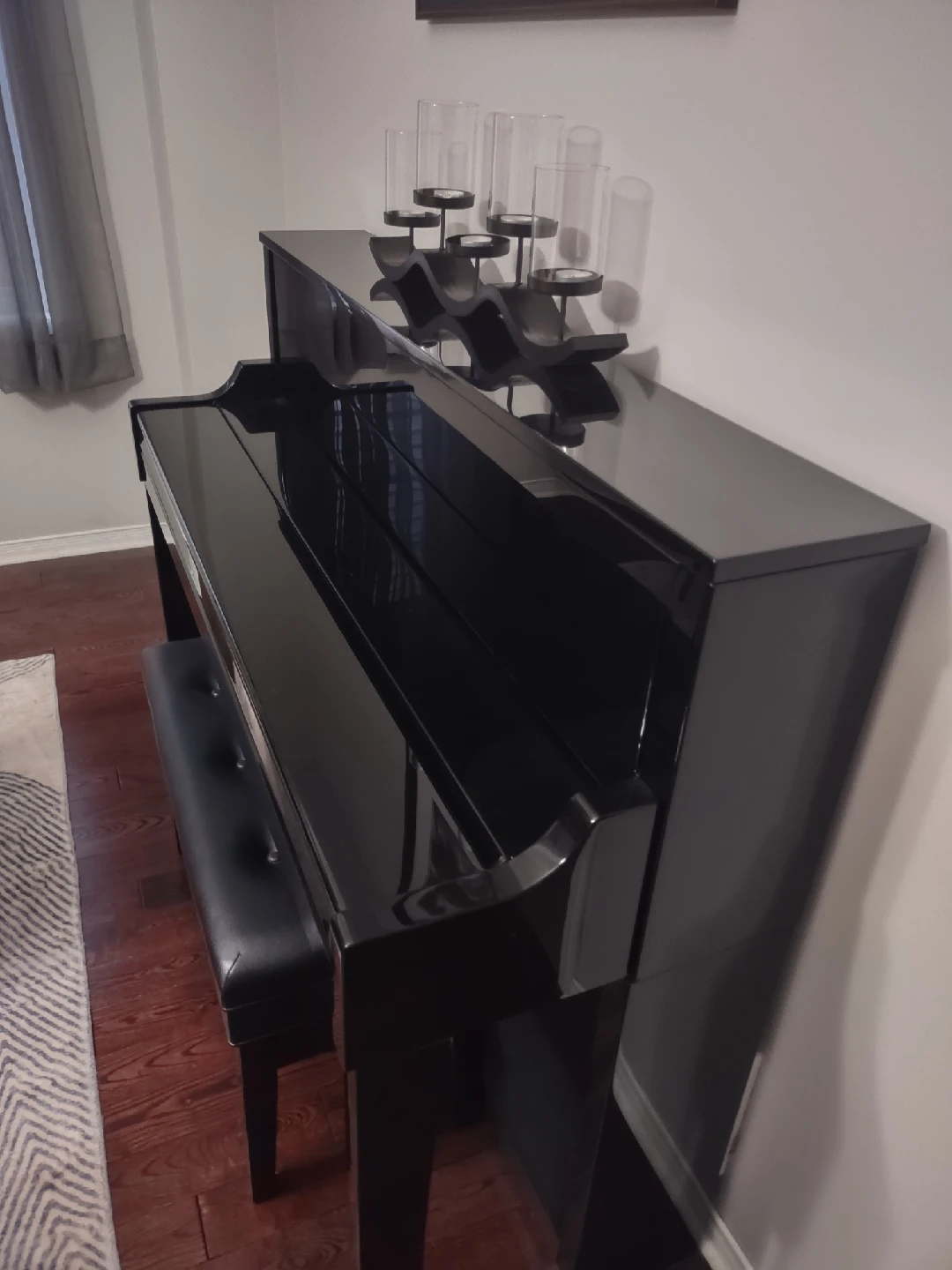 Ebony Upright Roland Piano with Bench
