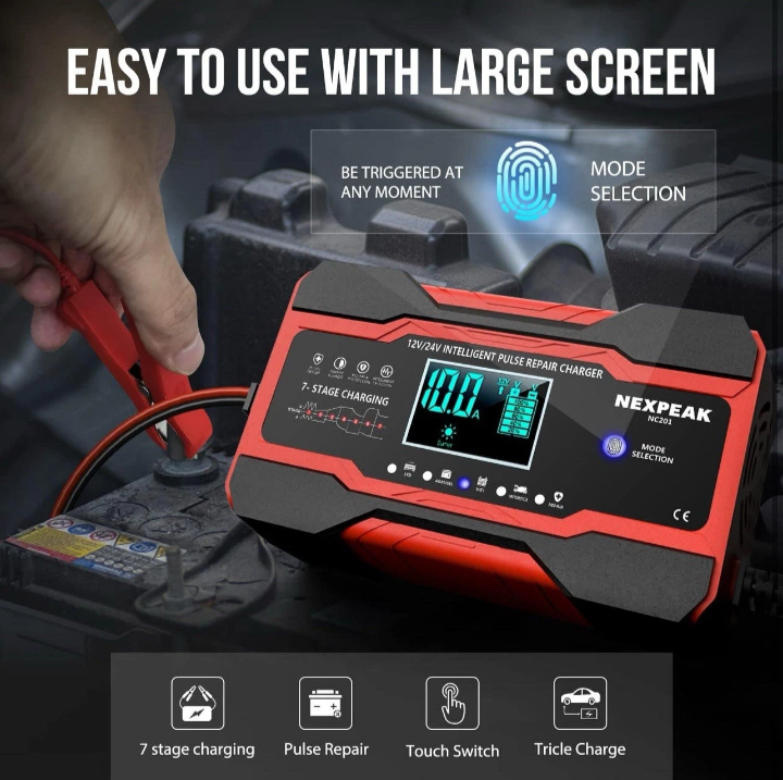 NEXPEAK NC201 12V/24V Intelligent Pulse Repair Charger - photo 3