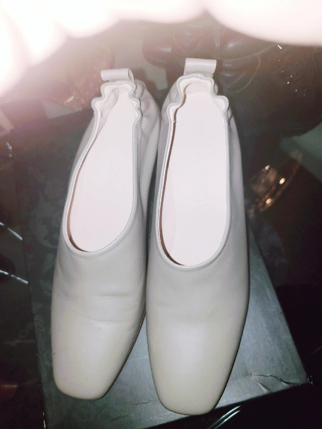 Gray matters Leather Block Heel Shoes - Size 37 - photo 2