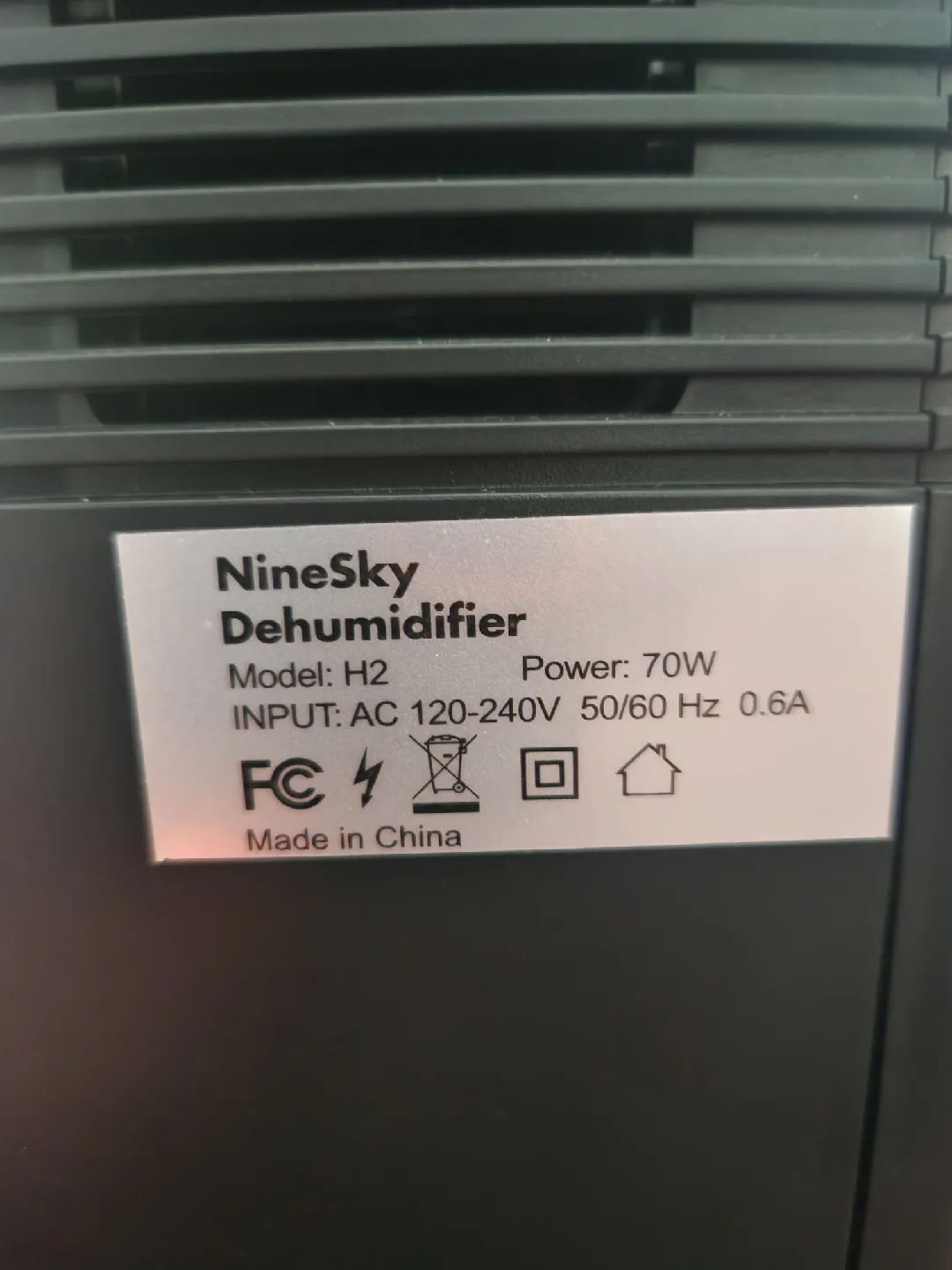 NineSky H2 Dehumidifier image indicator(3)