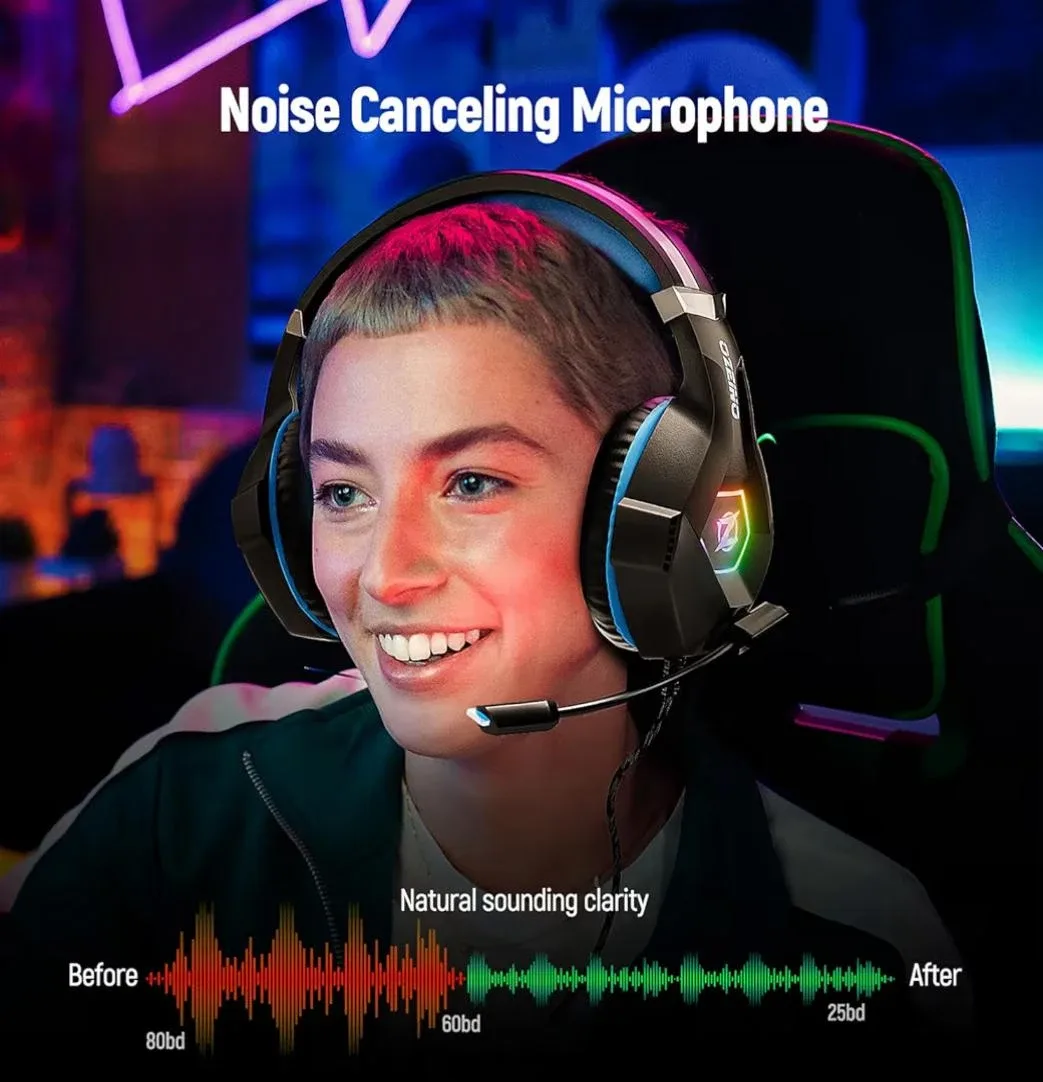 Ozeino ZW1 Gaming Headset with Noise Canceling Mic image indicator(2)