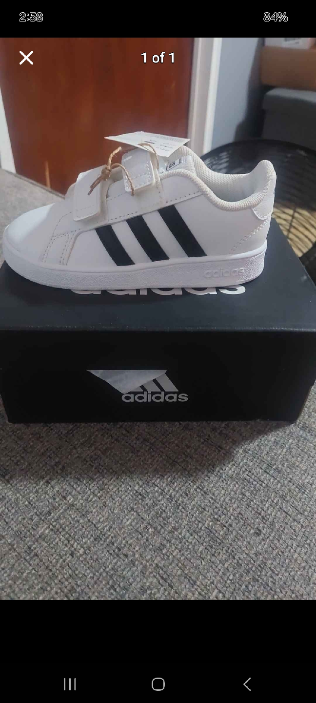 New Adidas Grand Court 2.0 Kids Shoes - White