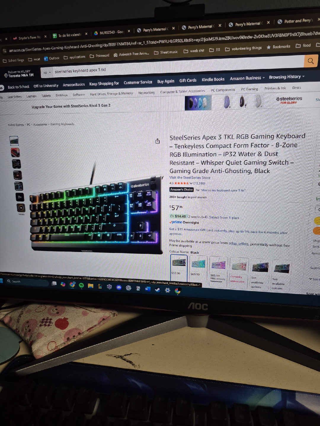 SteelSeries Apex 3 TKL RGB Gaming Keyboard - photo 2