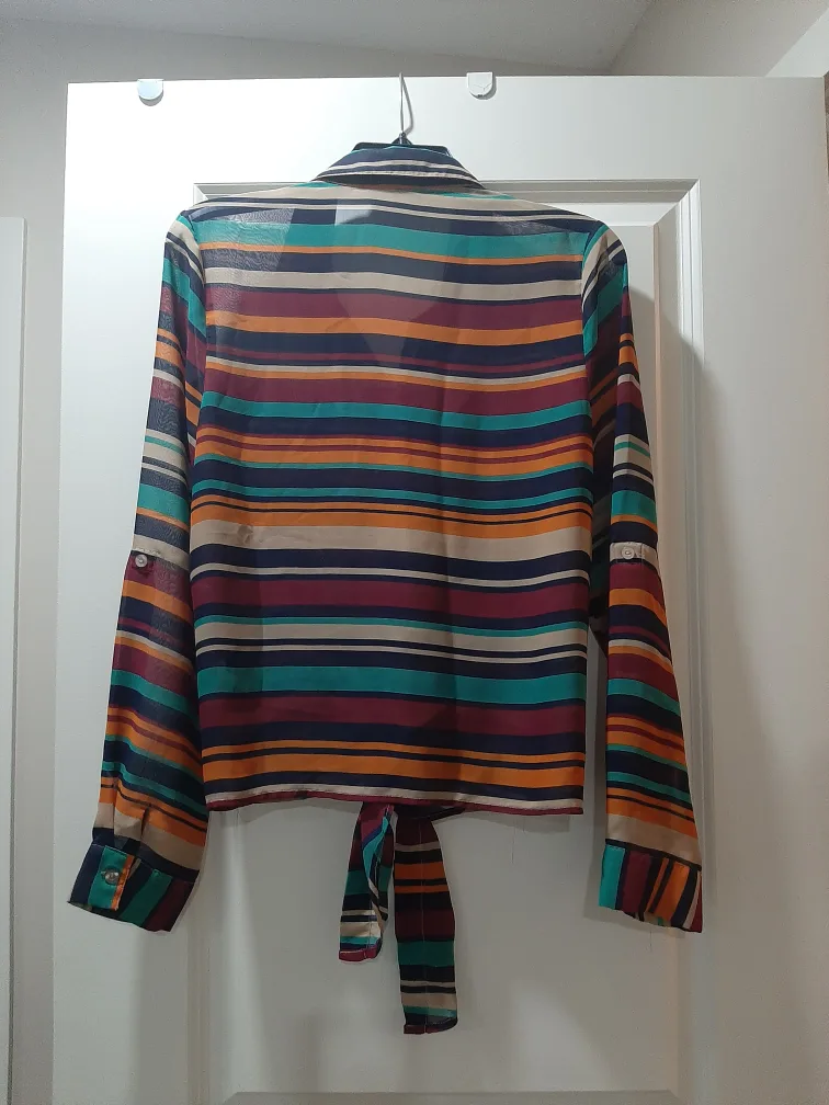 Striped Long Sleeve Blouse - Size M image indicator(3)