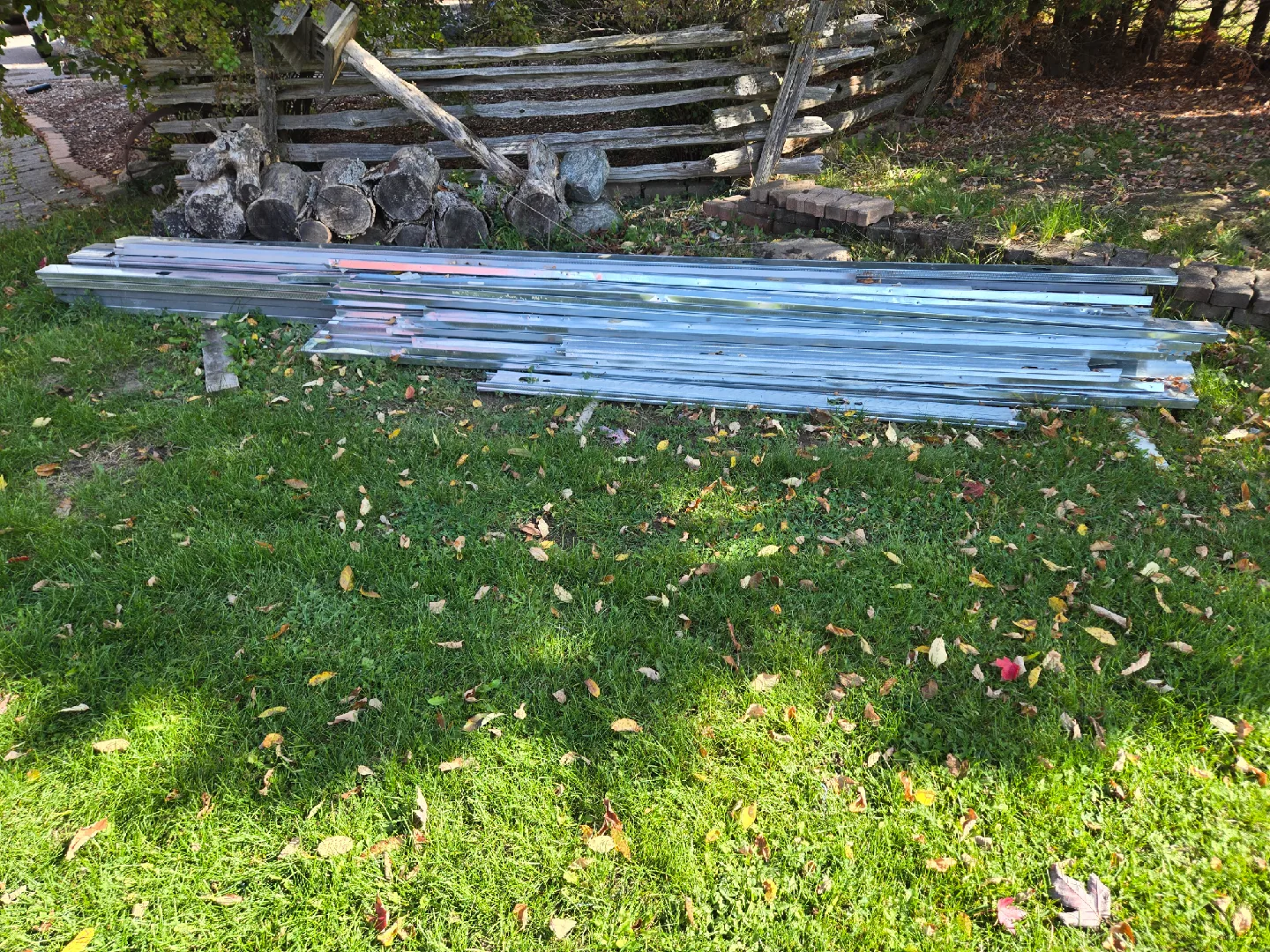 Assorted 3.5x1.5 metal studs. 14 and 10 ft lengths image indicator(2)