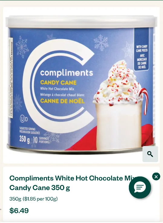 Compliments Candy Cane White Hot Chocolate Mix 350g image indicator(3)