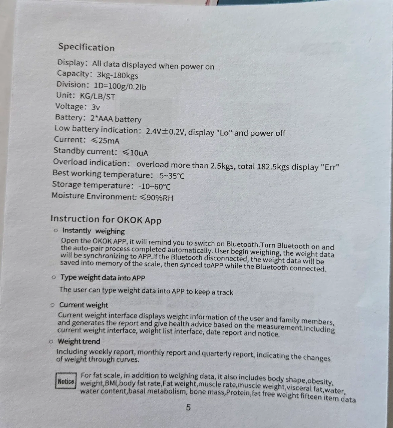 Bluetooth Bathroom Scale image indicator(8)