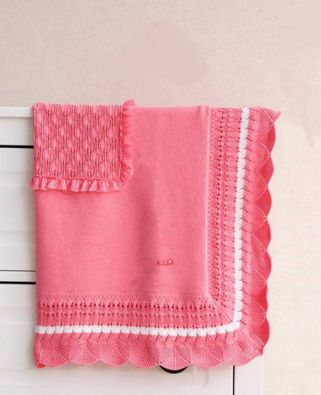 Baby Blanket 100 % Cotton and Merino wool