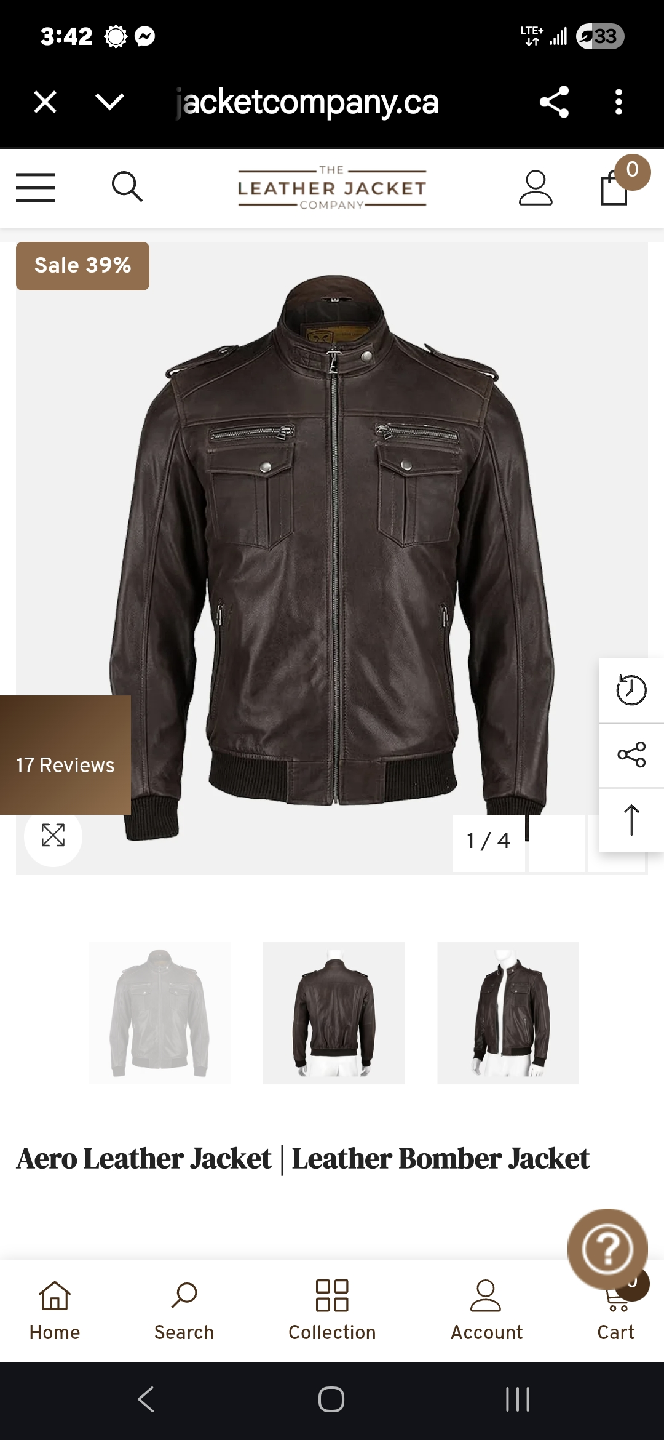 FLAVOR Dark Brown Leather Jacket - Size Small - photo 2