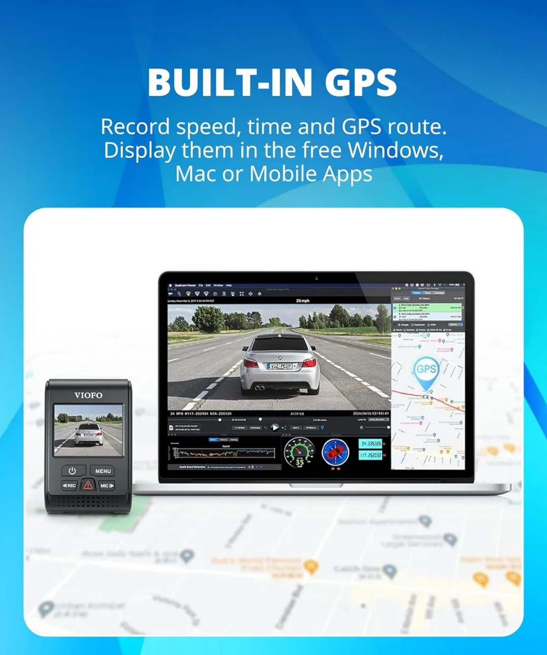 Viofo A119 V3 Car Camera - Dash Cam 1440p 60fps image indicator(5)