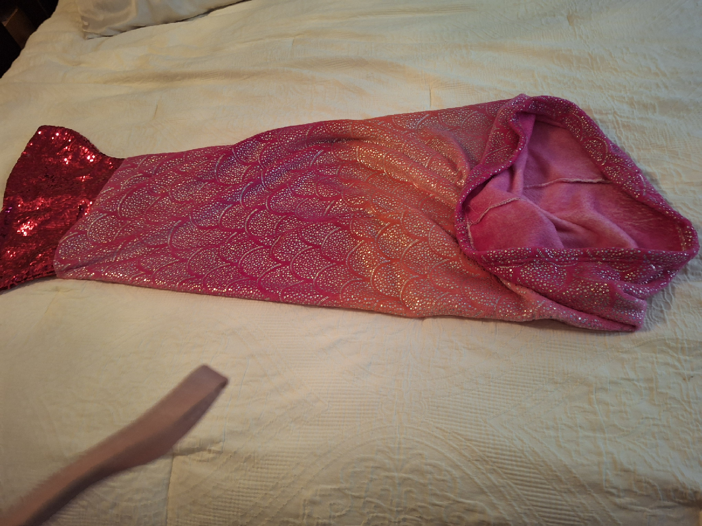 Mermaid Tail Blanket, Pink & Red - photo 2