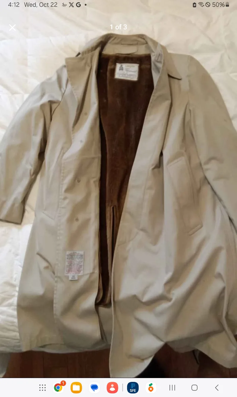 Mens London fog Trench Coat image indicator(3)