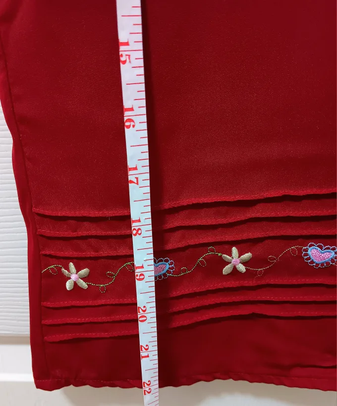 Women's Burgundy Embroidered Blouse Size Medium image indicator(4)