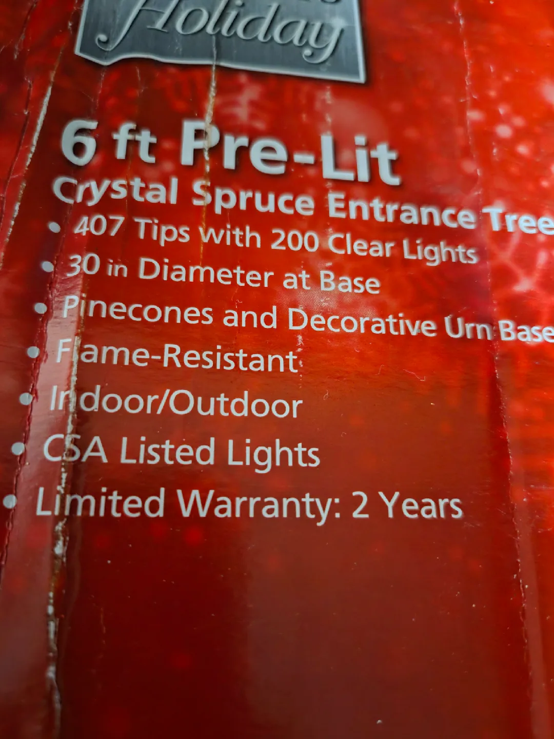 6 ft Pre-Lit Crystal Spruce Entrance Tree thumbnail