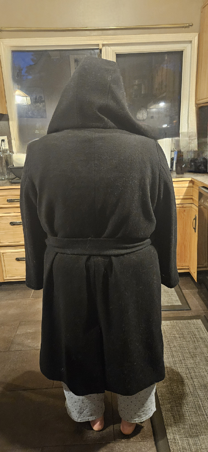Plus size long Black wool Jacket - photo 2