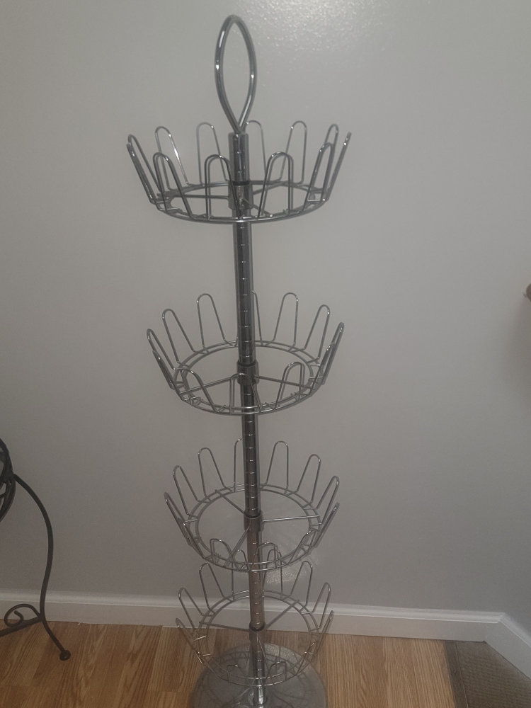 Chrome Metal 3-Tier Shoe Rack