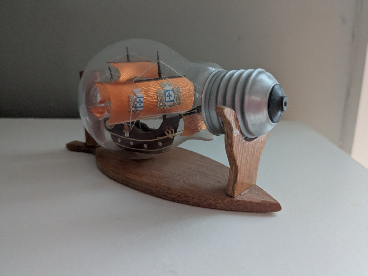 Ship in a Lightbulb Decoration - photo 2