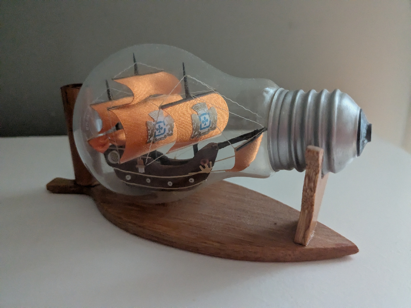 Ship in a Lightbulb Decoration - photo 3