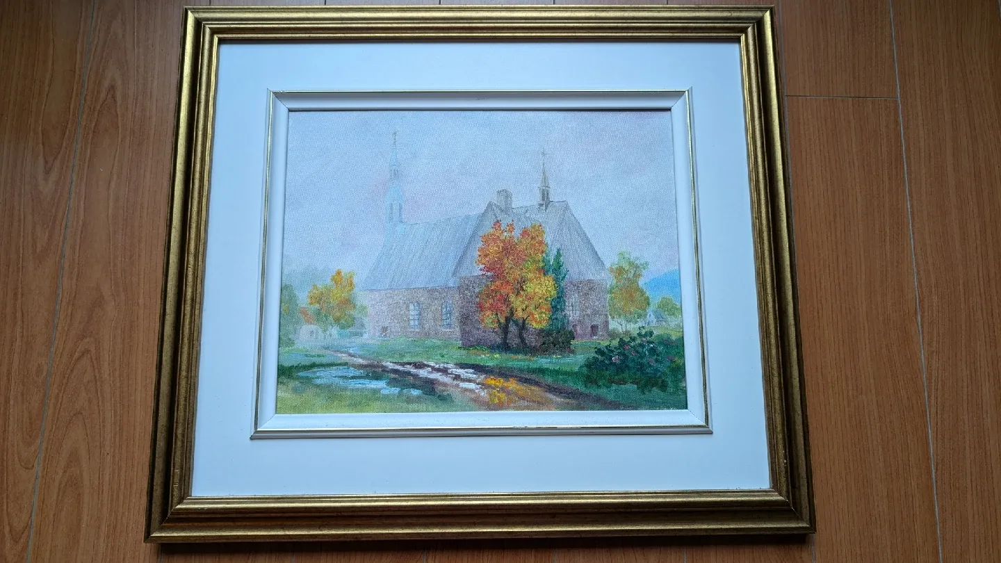 Framed painting Fall in the Countryside thumbnail