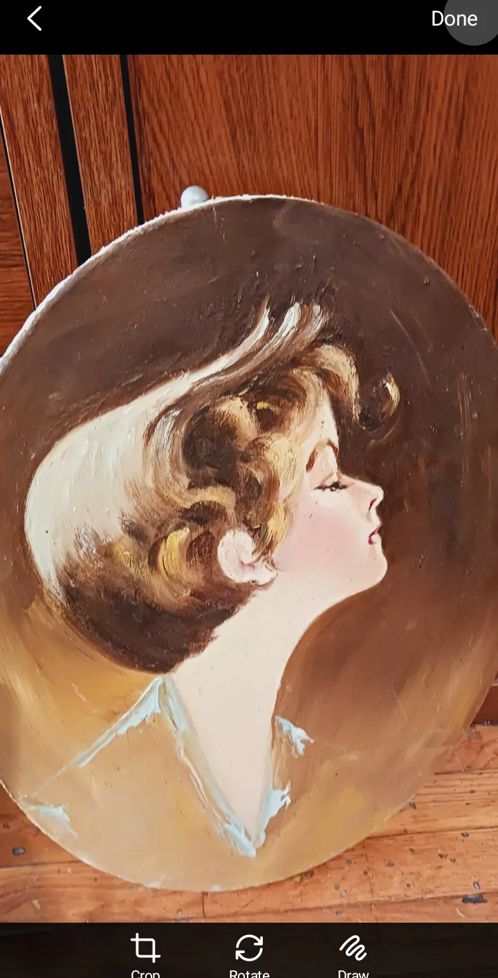 Beautiful Vintage Oil Painting Portrait of a Girl thumbnail