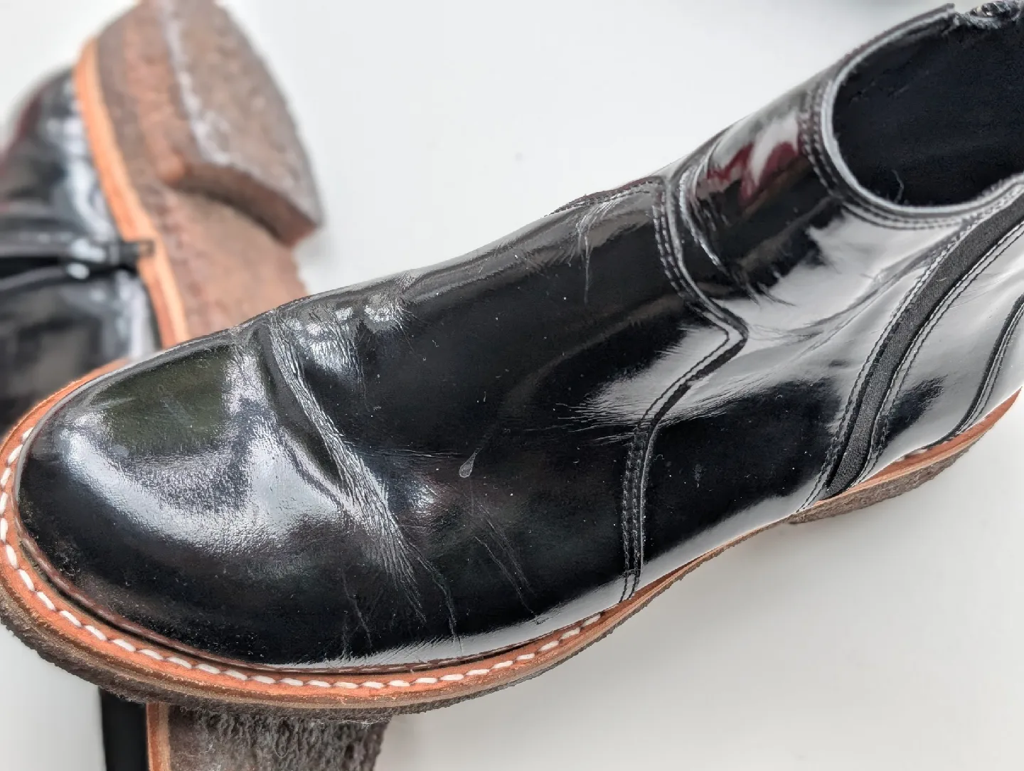 Black Patten Leather Ankle Boots from Argentina image indicator(2)