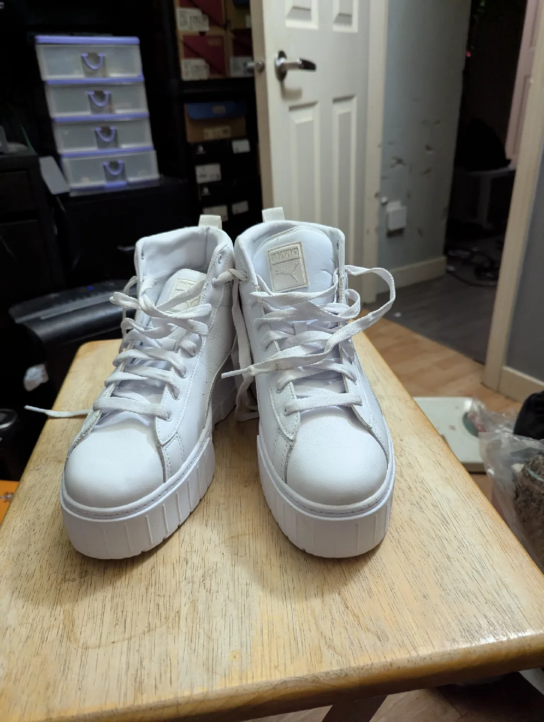 Puma Mayze Mid Women's White Sneakers - Size 8 image indicator(2)