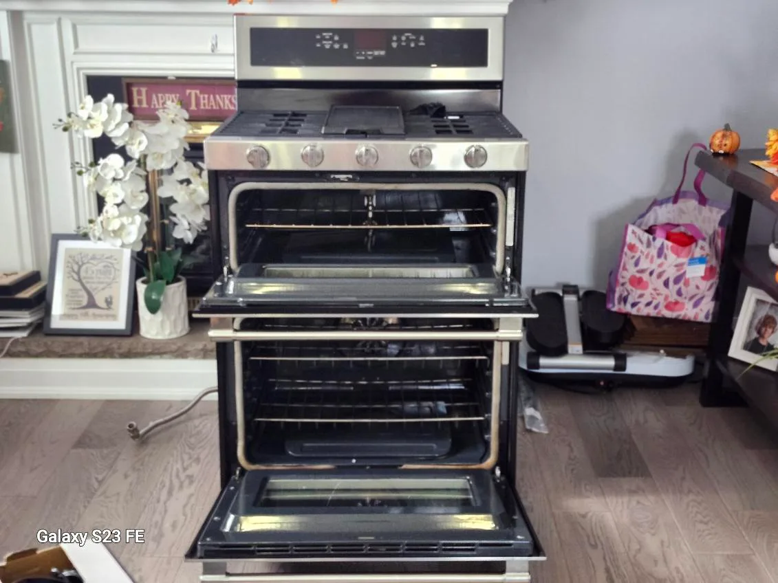 Stainless Steel Gas Range Double Oven image indicator(3)