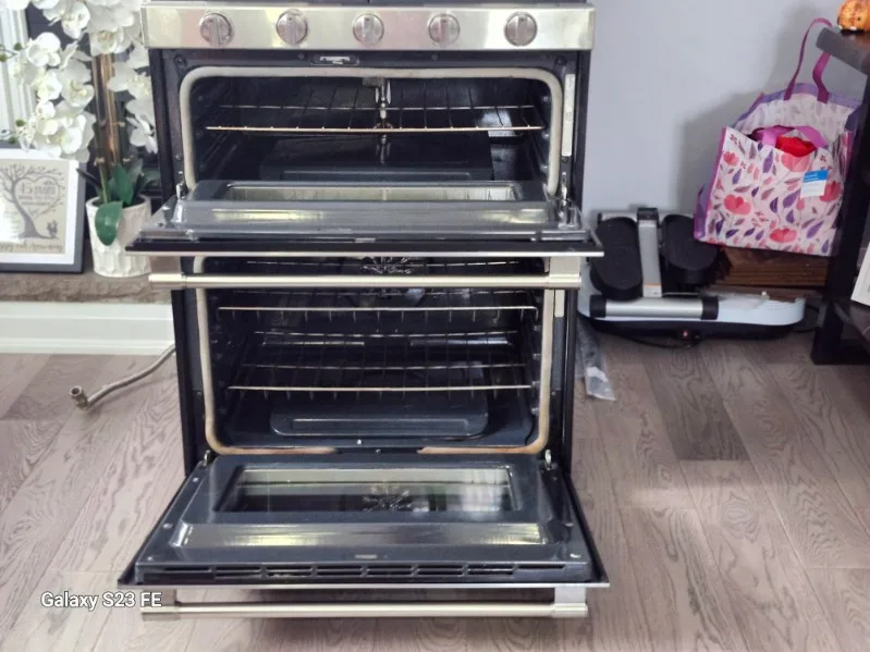 Stainless Steel Gas Range Double Oven image indicator(4)