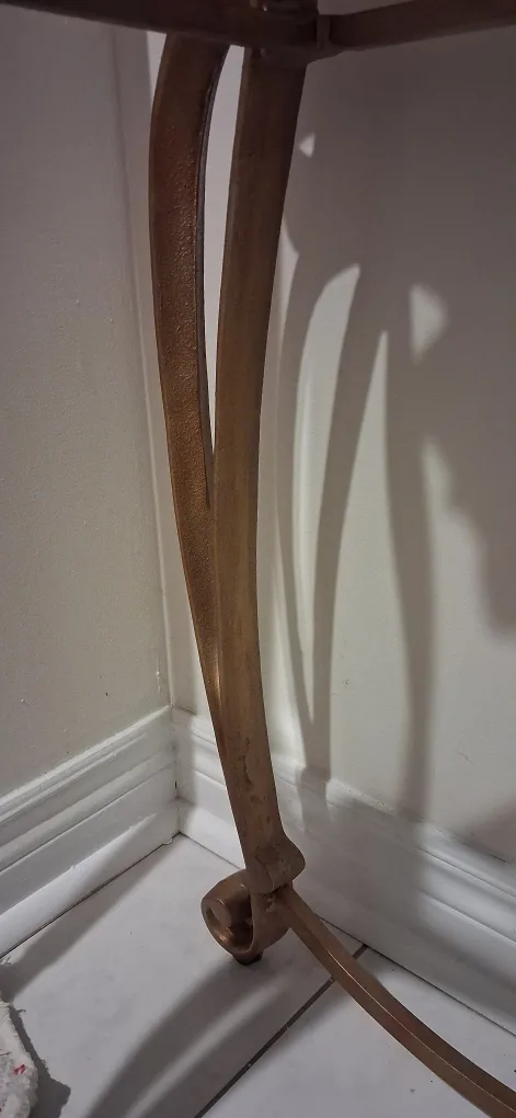 Glass Top Gold Console Table image indicator(4)