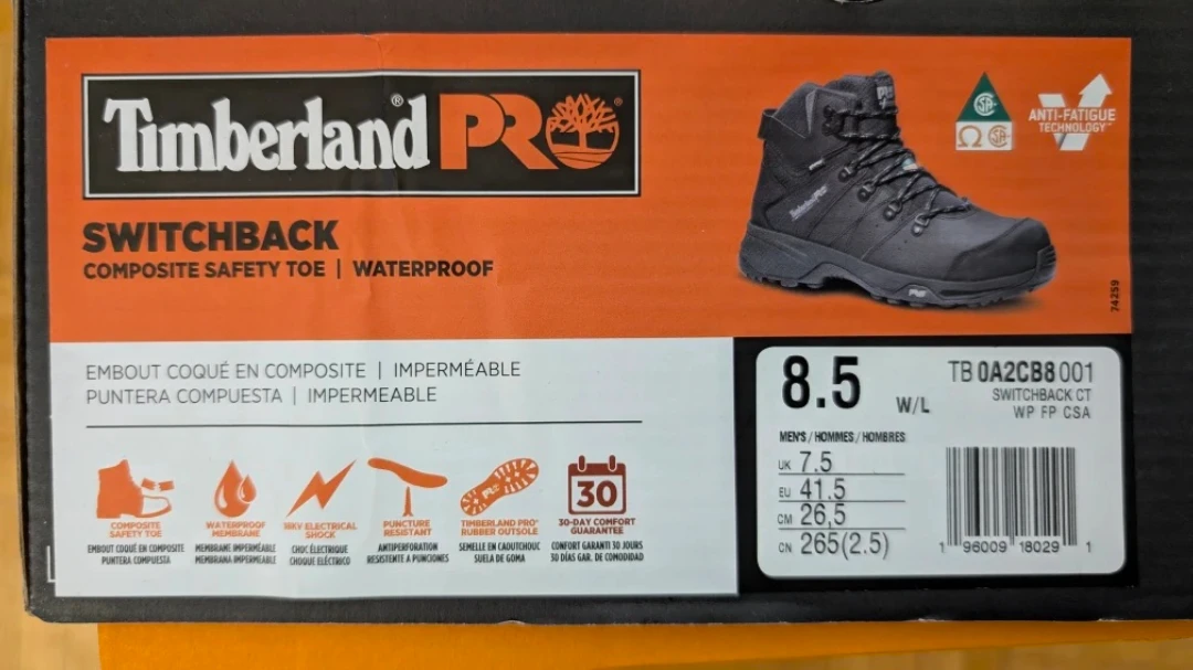 Timberland PRO Switchback Composite Safety Toe Boots - Size 8.5