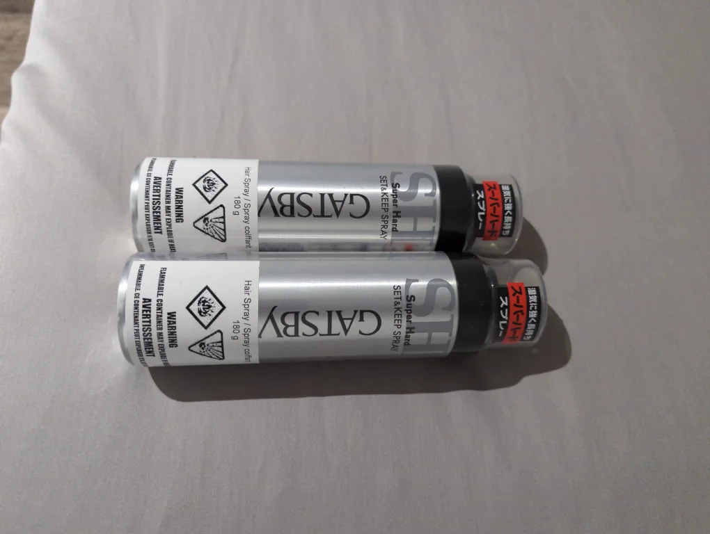 Gatsby Super Hard Set & Keep Hair Spray 180g x 2