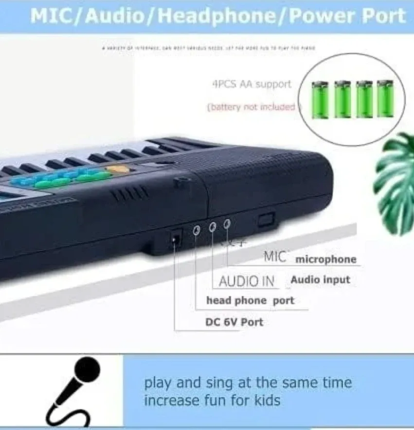 Electronic Keyboard with Microphone image indicator(5)