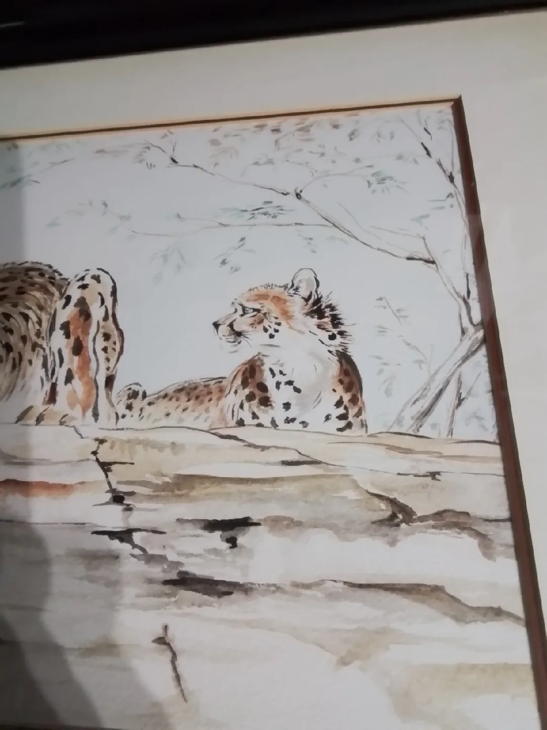 Gerald Roadnight Cheetah Watercolor Painting image indicator(6)