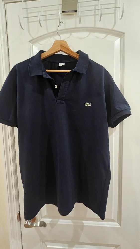 🥕Lacoste Navy Blue Polo Shirt - XL image indicator(5)