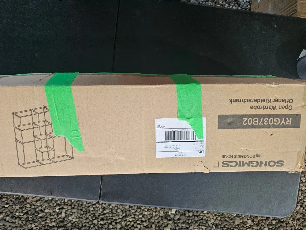 SONGMICS Black Freestanding Closet Organizer image indicator(6)