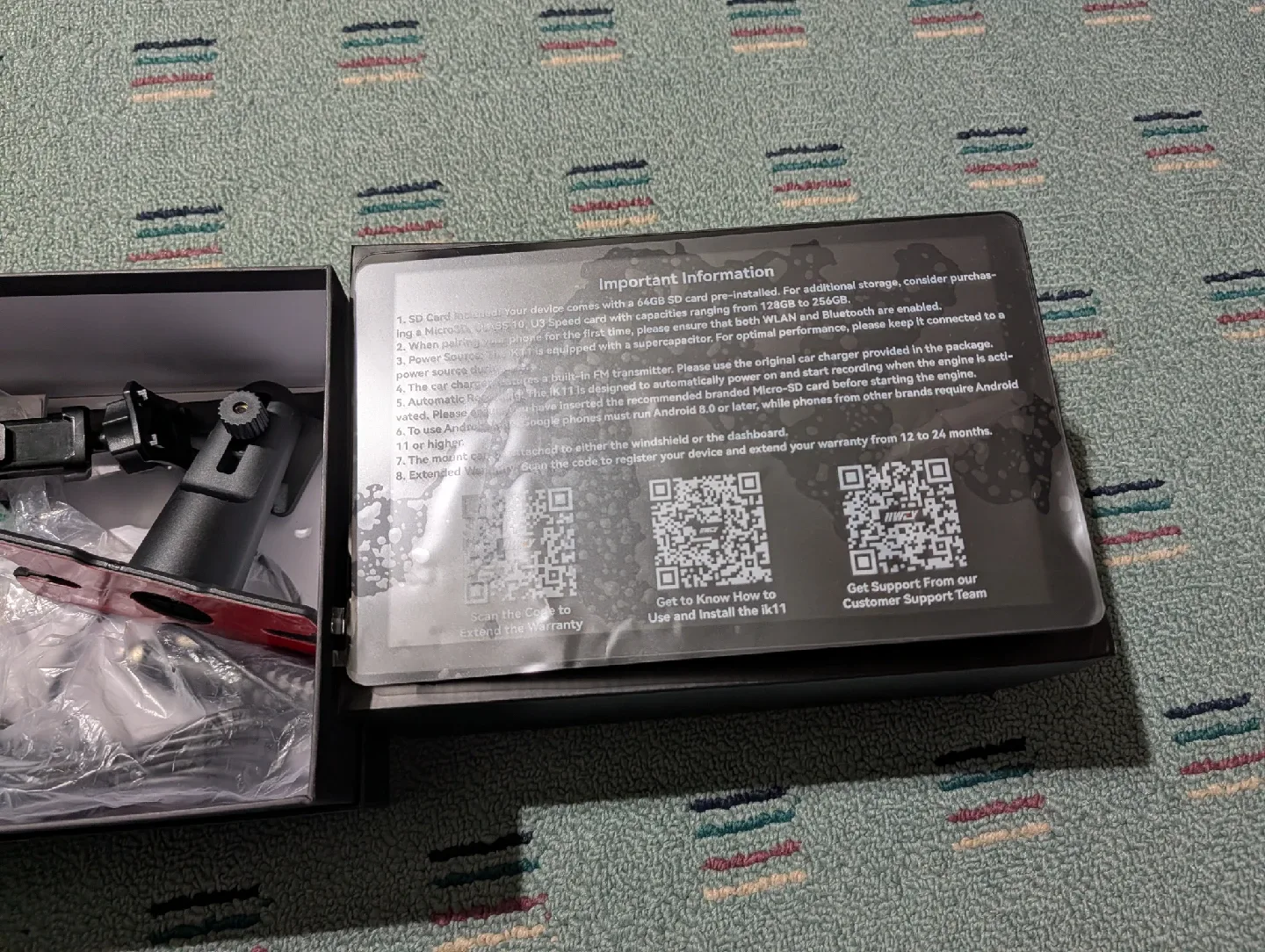 IIWEY IK11 wireless carplay and android auto plus dashcam image indicator(6)