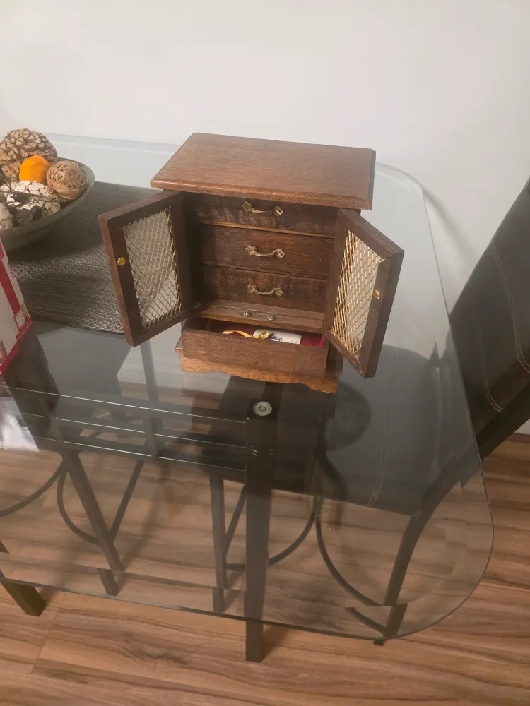 Wooden Jewelry Box with Drawers and Doors image indicator(3)