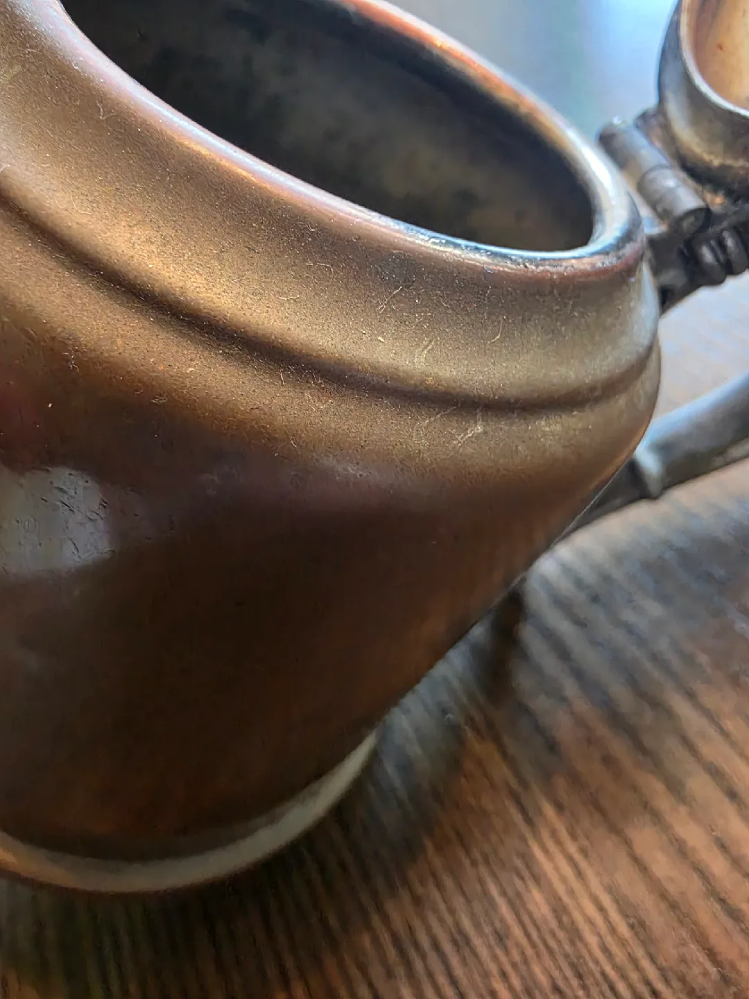 Antique Copper & Silver Teapot image indicator(6)