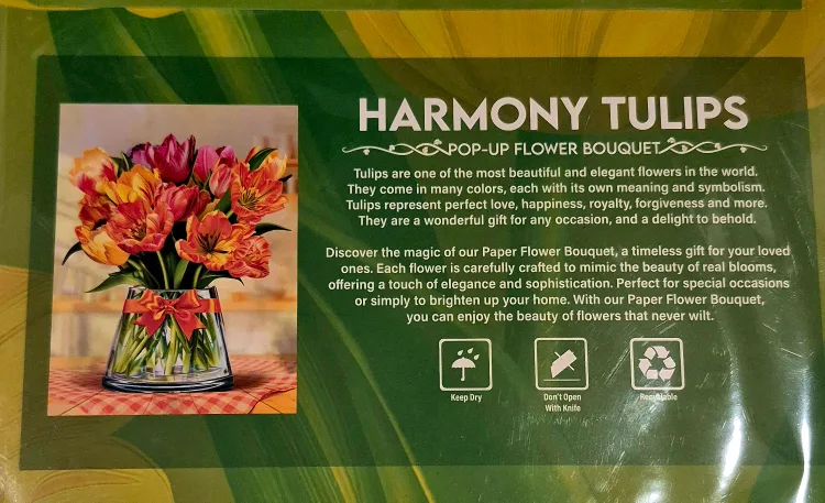 Paper Flower Bouquet 3D Popup Greeting Cards. 4 choices  New image indicator(8)