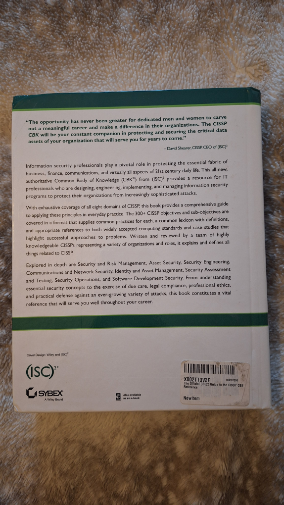 CISSP Certified Information Systems Security Professional Book - photo 3