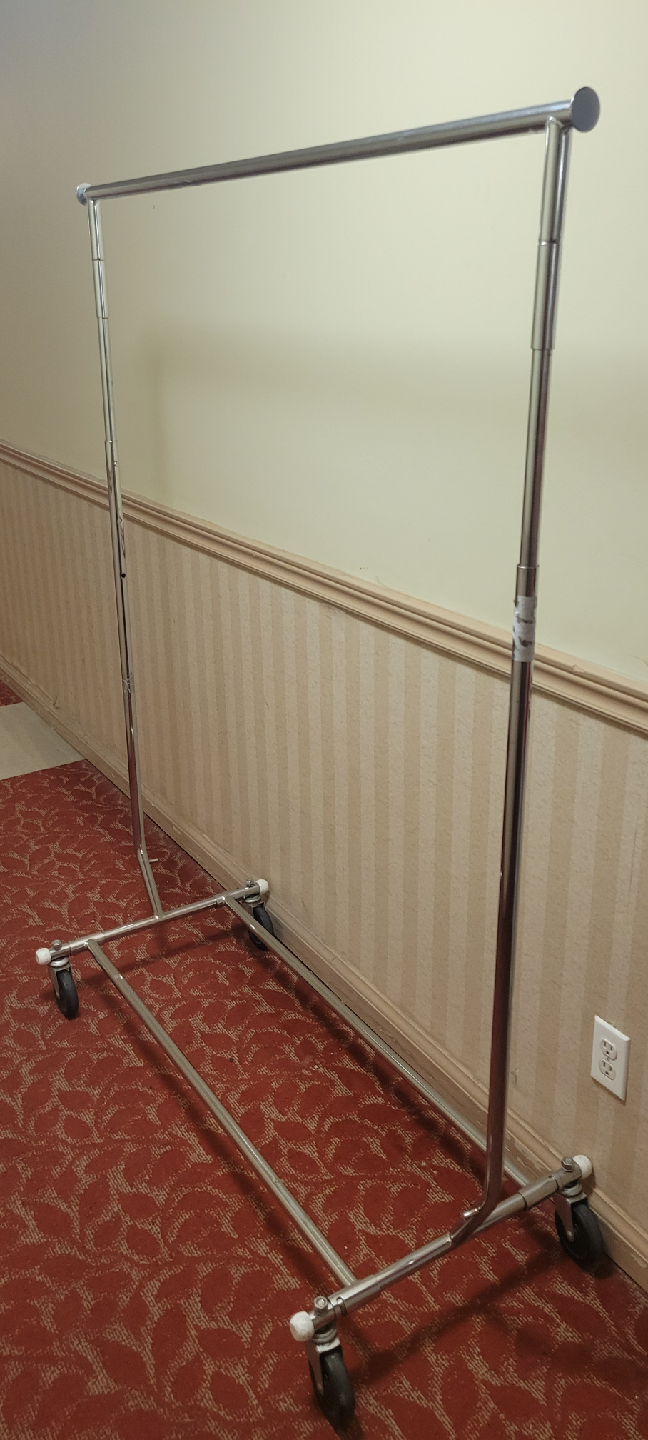 Rolling Garment Rack - Silver