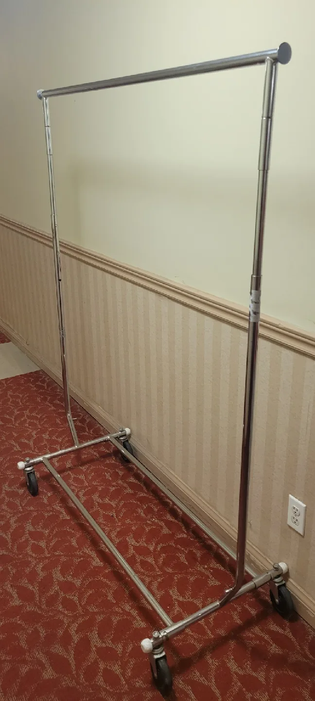 Rolling Garment Rack - Silver