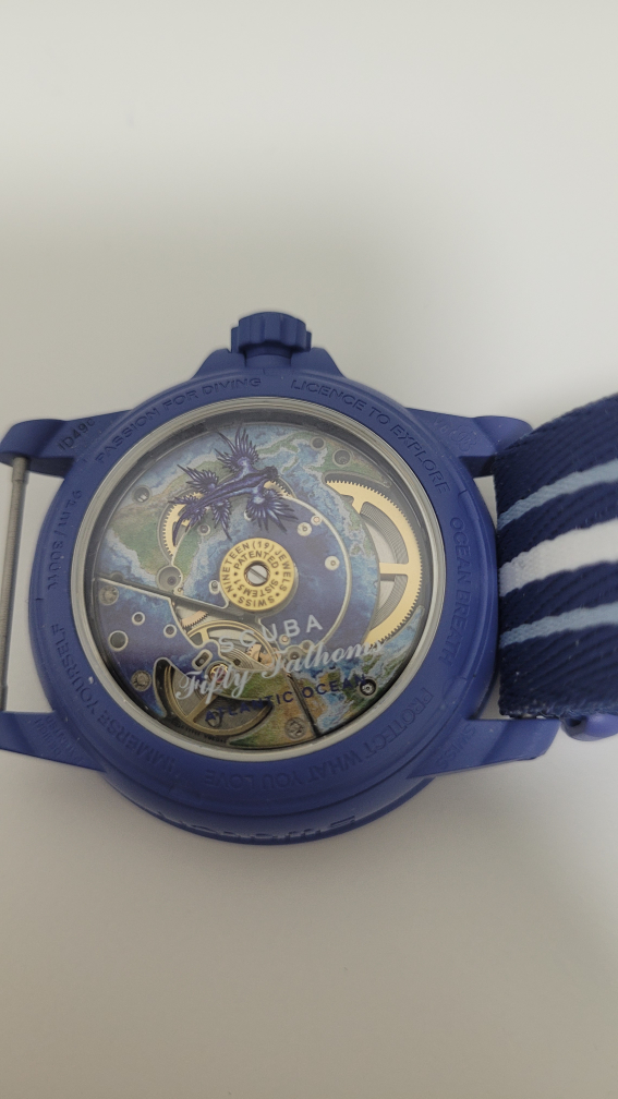 Blancpain X Swatch Atlantic Ocean Scuba Fifty Fathoms Watch - photo 3